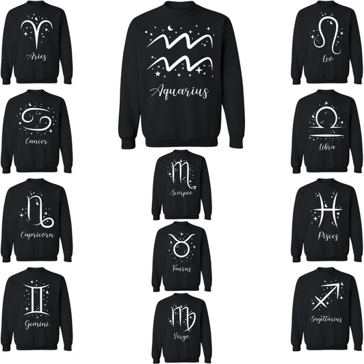 Zodiac Signs Printed Sweatshirt