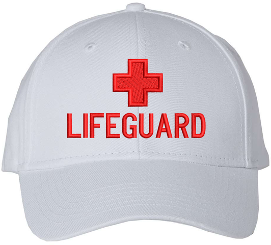 LIFEGUARD + Baseball Hat | Structured Life Guard Cross Beach Rescue Watch Pool Safety Duty Uniform Cap 