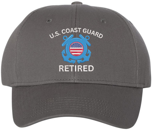 U.S. Coast Guard Retired Embroidered Baseball Cap | USA Veteran Military Nautical Service Dad Hat Unisex Gift