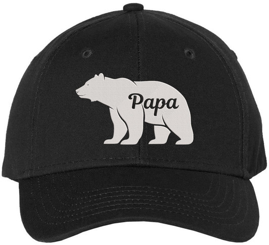 Papa Bear Embroidered Baseball Cap Casual Mid Profile Dad Hat Father’s Day Gift