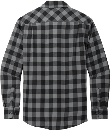 Buffalo Plaid Button-Up Flannel Shirt | Ultra Soft Lighweight Collared Shirt with Chest Pockets & Flaps
