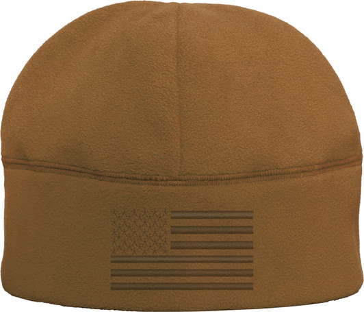 Army Universe Polar Fleece Watch Cap with Embroidered US American Flag, USA Tactical Beanie Warm Winter Skull Hat