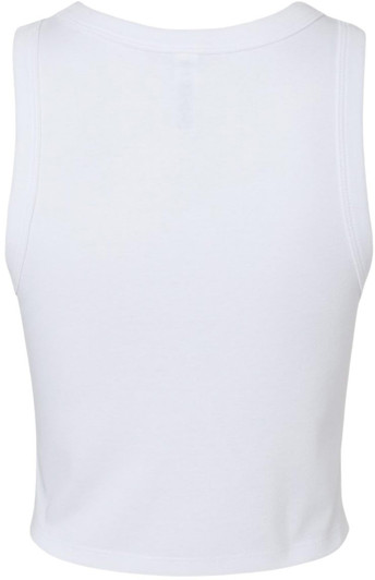 Ladies First Embroidered Micro-Rib Racer Tank Top | Casual Heavyweight Sleeveless Cool Sexy Shirt, White