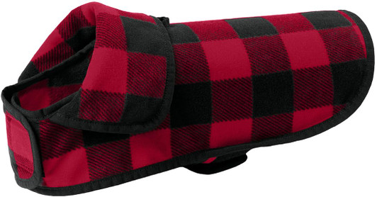 Warm Microfleece Pet Fleece Jacket Buffalo Plaid Flannel Dog Coat | Adjustable Soft Winter Puppy Sweater Vest