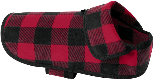 Warm Microfleece Pet Fleece Jacket Buffalo Plaid Flannel Dog Coat | Adjustable Soft Winter Puppy Sweater Vest