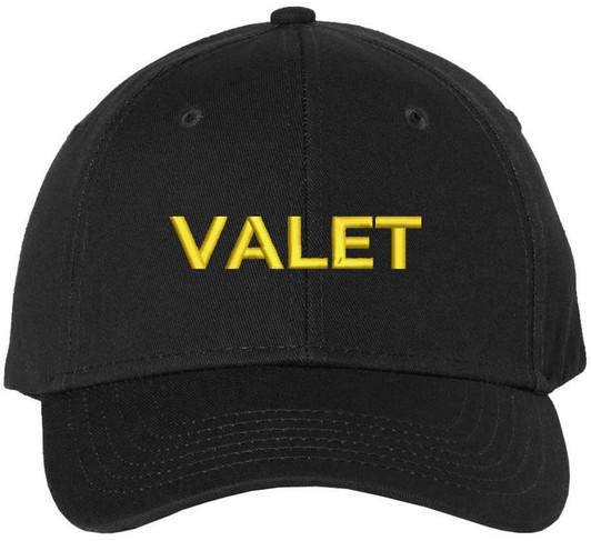 Valet Baseball Hat | Embroidered Parking Attendant Help Service Park Professional Staff Cap