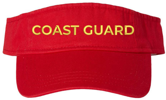 Coast Guard Embroidered Visor Cap | USA Army Patriotic 100% Cotton Sun Hat for Men & Women