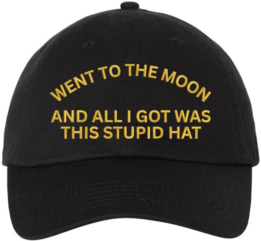 Went To The Moon And All I Got Was This Stupid Hat Embroidered Baseball Cap Space Humor Adjustable Hat