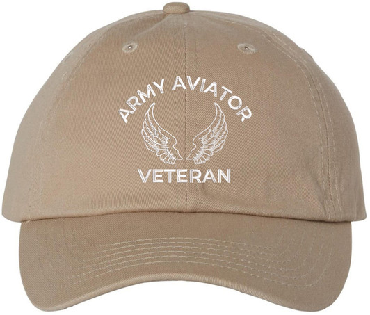 Army Aviator Veteran Embroidered Baseball Cap | USA Military Patriotic Aviation Adjustable 100% Cotton Hat