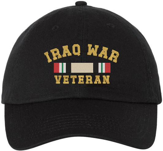 Iraq War Veteran Embroidered Baseball Cap | USA Military Army Patriotic 100% Cotton Adjustable Unisex Hat