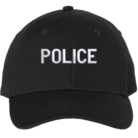 POLICE Embroidered Baseball Hat Structured Adjustable Uniform Cap for Guard, Officer, Policeman
