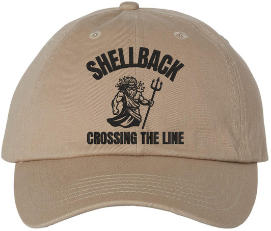 Shellback Crossing the Line Embroidered Baseball Cap US Navy King Neptune Adjustable Dad Hat