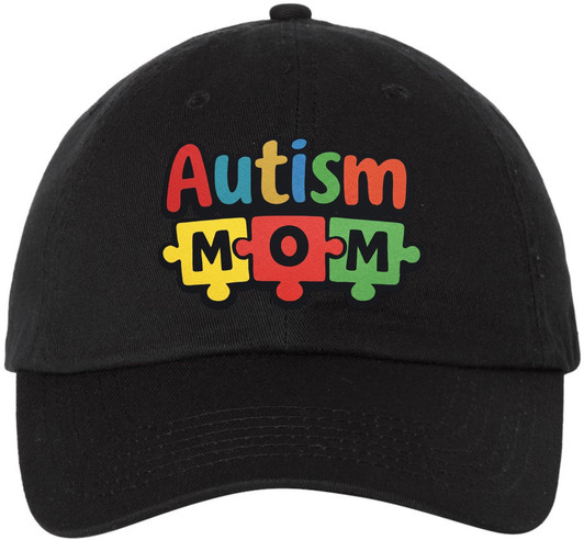 Autism Awareness Puzzle Piece Embroidered Baseball Cap Colorful Support Adjustable Dad Hat