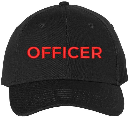 Officer Embroidered Baseball Cap | Hat for Police Military Captain Official | Structured with Hook & Loop Closure