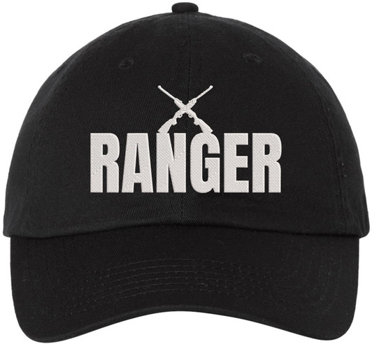 Ranger Crossed Rifles Embroidered Dad Hat | Army Training Tactical Rangers Adjustable Cotton Cap