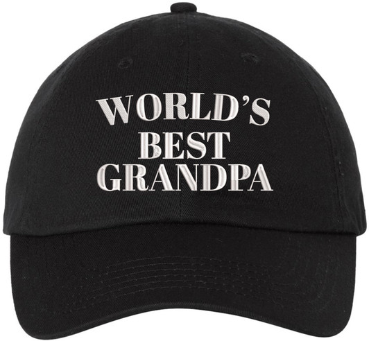 World’s Best Grandpa Embroidered Dad Hat Grandpa Gift Father’s Day Classic Baseball Style Cap