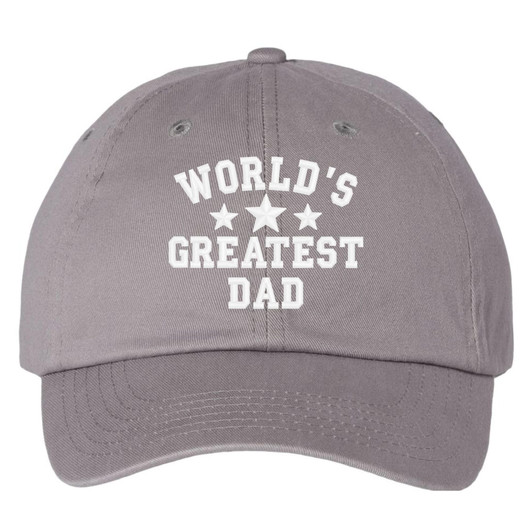 WORLD'S GREATEST DAD Embroidered Dad Hat | Low Profile Soft Cotton Baseball Dad Hats for Men