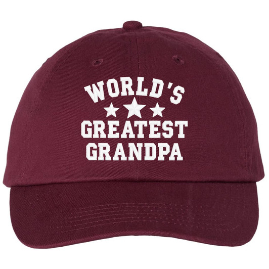 World's Greatest Grandpa Soft Cotton Dad Hat Baseball Hat for the World's Best Grandpa