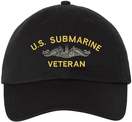 U.S. Submarine Veteran Embroidered Dad Hat | USA Military Navy patriotic Veteran Adjustable baseball Cap