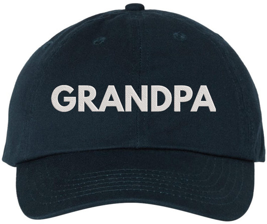 Grandpa Embroidered Dad Hat | Adjustable Cotton Birthday Christmas Gift for Grandfathers Baseball Cap