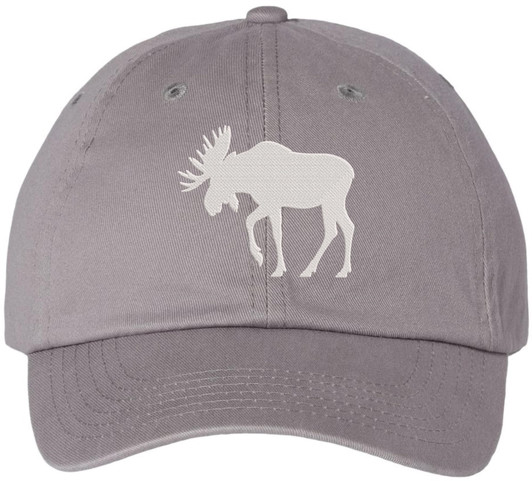Moose Embroidered Baseball Cap | Maine Wildlife Outdoor Adjustable 100% Cotton Dad Hat for Men & Women