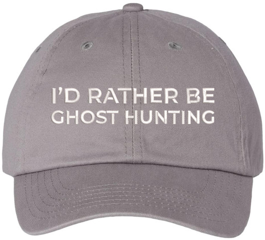I’d Rather Be Ghost Hunting Embroidered Dad Hat | Funny Sarcastic 100% Cotton Adjustable Baseball Cap