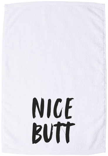 Nice Butt Embroidered 100% Cotton Hemmed Edges Funny Hand Towel