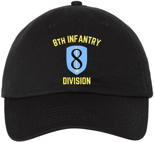 8th Infantry Division Embroidered Baseball Cap Military Veteran Army Dad Hat