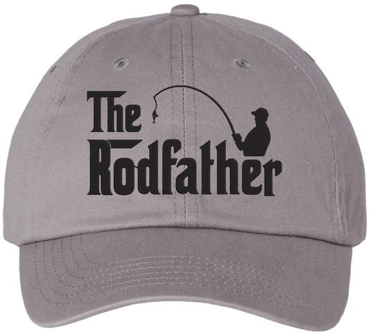 The Rodfather Embroidered Fishing Baseball Cap Funny Fisherman Dad Hat Gift