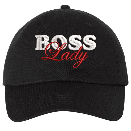 Boss Lady Embroidered Soft Cotton Dad Hat - High Quality Adjustable Cap for Women