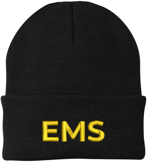 EMS Embroidered Beanie | Emergency Medical Services Paramedics First Responders Skull Cap | 100% Acrylic Hat