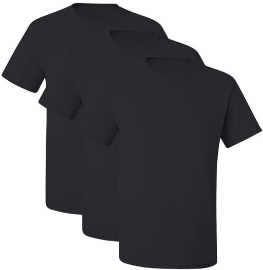 Solid Color Military Style T-Shirts | Poly/Cotton Army Short Sleeve Crewneck Tee Shirts | 3 Pack