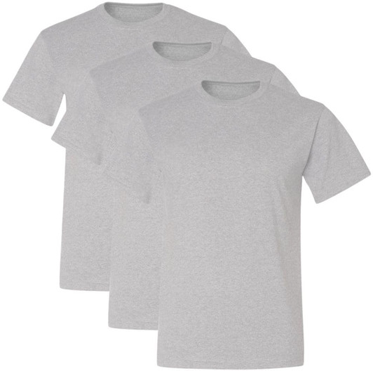 Solid Color Military Style T-Shirts | Poly/Cotton Army Short Sleeve Crewneck Tee Shirts | 3 Pack