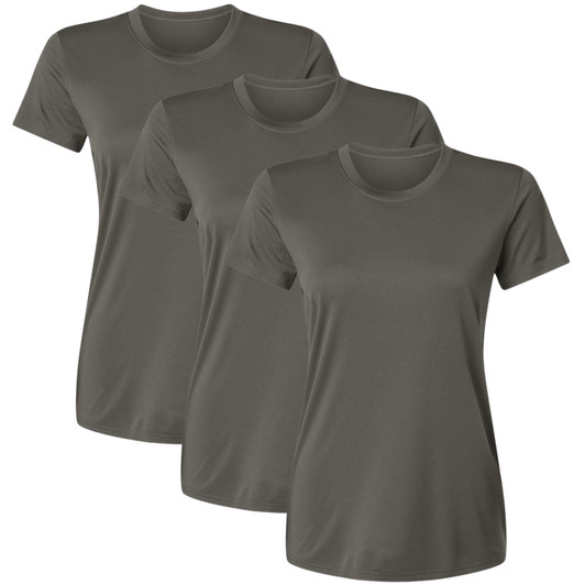 3 Pack Women's Performance Quick Dry Athletic Tactical T-Shirts Running Workout Army Short Sleeve Shirts