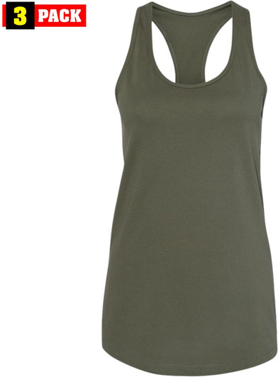 Jersey Racerback Tank Top Set | Relaxed Fit Athletic Running Yoga Tanks Tops, Womens, 3 Pack