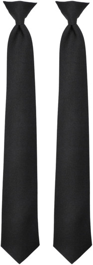 2 Pack Police Clip-On Uniform Tie Breakaway Law Enforcement Security Necktie 100% Polyester