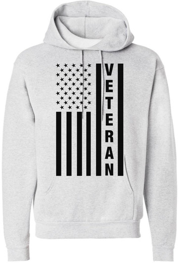 USA Flag Veteran Printed Hooded Sweatshirt | American US Army Vet Patriotic Warm Hoodie