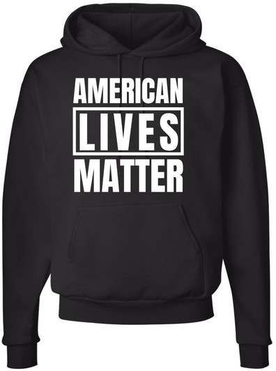 American Lives Matter Hoodie Sweatshirt Patriotic USA Pride Unisex Hooded Pullover for Men & Women