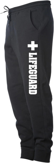 Lifeguard Sweatpants Fleece Jogger Pants with +LIFEGUARD Print Beach Pool Rescue Training with Pockets