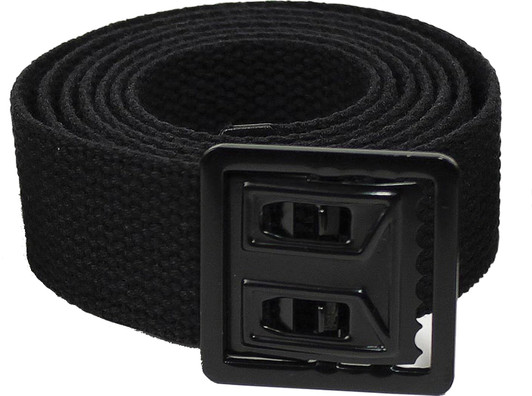 100% Cotton Web Belt – Military Tactical Canvas Belt with Open-Face Buckle, Adjustable 54” Long
