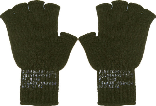 Fingerless Wool Gloves Genuine GI Tactical Cold Weather Type II Inserts Glove Hand Liners - USA Made