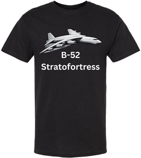B-52 Stratofortress Printed T-Shirt Military Aviation Bomber Aircraft Graphic 100% Cotton Crewneck Tee
