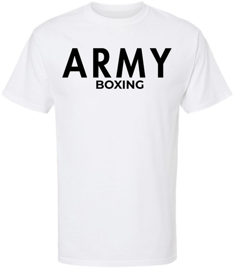 Army Boxing T-Shirt | Military Sports Training Short Sleeve Workout Fitness Gym PT Boxers Shirt 100% Cotton