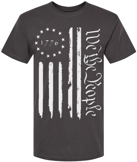 We the People 1776 USA Distressed Flag T-Shirt | US Independence Day July 4th Patriot Freedom Short Sleeve Shirt