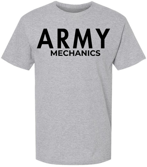 Army Mechanics T-Shirt | Military Workwear Crewneck 100% Cotton Tee Shirt Short Sleeve Uniform PT Physical Training Gym Shirt