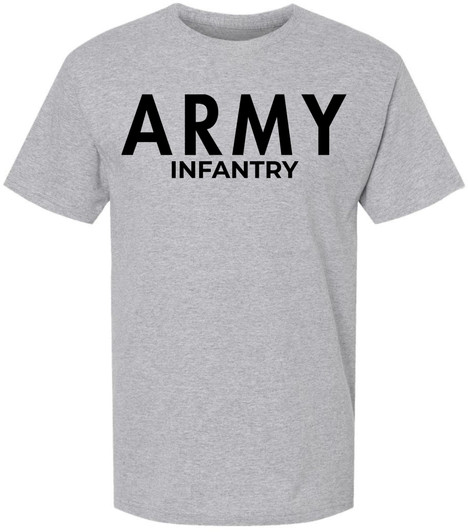Army Infantry Physical Training T-Shirt | U.S. Military Supply PT Running Gym Exercise Corps Athletic Tee for Men & Women