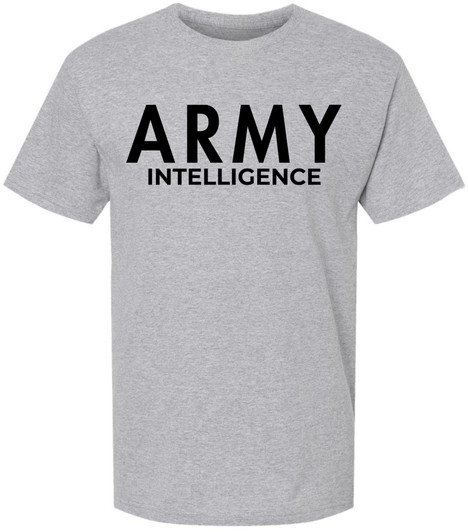 Army Intelligence T-Shirt | U.S. Military Intelligence Team Tee | Short Sleeve Gym & Fitness Athletic PT Shirt