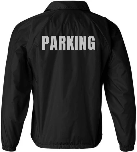 Parking Attendant Lightweight Coaches Jacket | Windbreaker Valet Parking Waterproof Coat