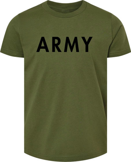 Kid's Army PT Style T-Shirt | U.S. Army Military Physical Training Infantry Child Boy Girl Tee Shirt