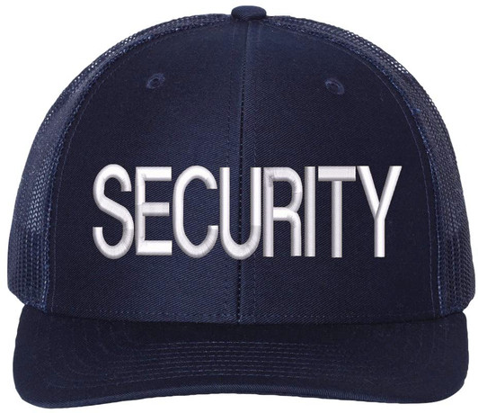 SECURITY Trucker Hat LARGE Embroidered SECURITY Officer Guard Professional Duty Mesh Back Snapback Cap